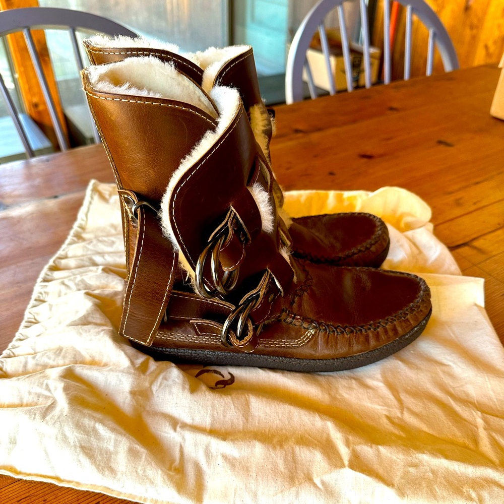 Quoddy Custom Double Ring Boot Horween Leather Si… - image 1